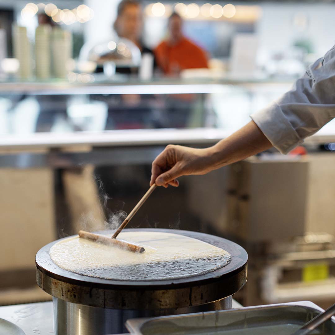 Vaffelbageri hos Peter Beier Chokolade i Frederiksberg Centret.